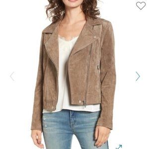 Blank NYC Suede Moto Jacket Midnight Toker